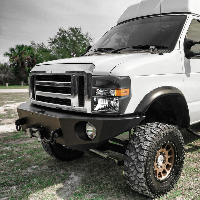 Factory Style Headlights <BR>08-19 Ford E-150 E-250 E-350 Super Duty