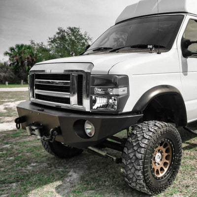 Factory Style Headlights <BR>08-19 Ford E-150 E-250 E-350 Super Duty