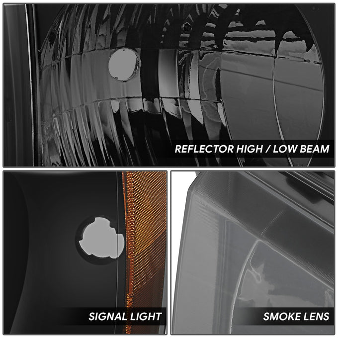 Factory Style Headlights (Left & Right) <BR>87-91 Ford Bronco, F-150, F-250, F-350
