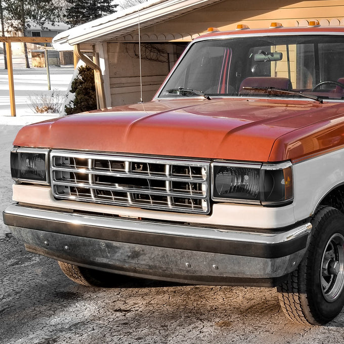 Factory Style Headlights (Left & Right) <BR>87-91 Ford Bronco, F-150, F-250, F-350