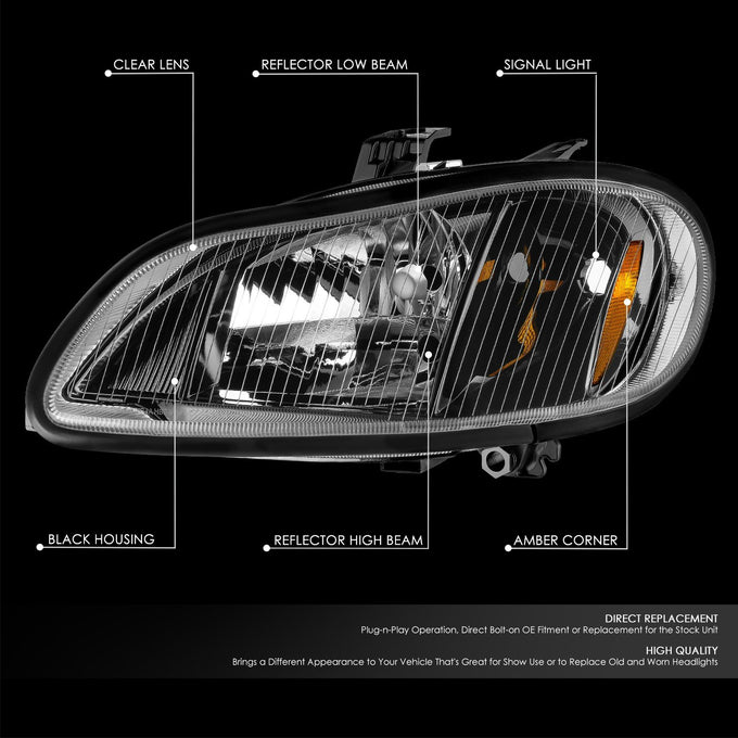 Factory Style Headlights <br> 03-18 Freightliner M2 106, 112
