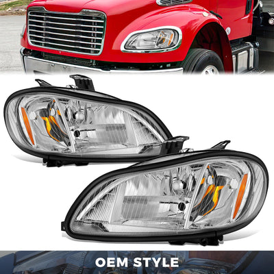 Factory Style Headlights <br> 03-18 Freightliner M2 106, 112