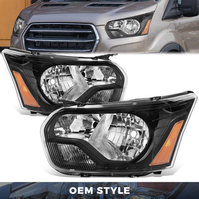 Factory Style Replacement Headlights <br> 15-23 Ford Transit 150 250 350
