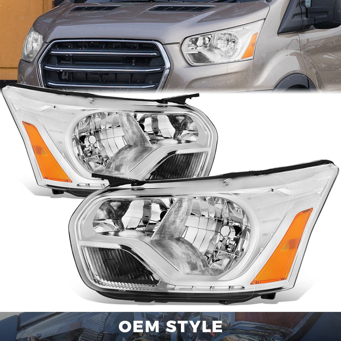 Factory Style Replacement Headlights <br> 15-23 Ford Transit 150 250 350