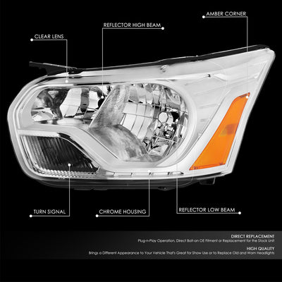 Factory Style Replacement Headlights <br> 15-23 Ford Transit 150 250 350