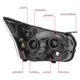 Factory Style Replacement Headlights <br> 15-23 Ford Transit 150 250 350