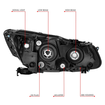 LED DRL Projector Headlights <br> 16-17 Honda Accord