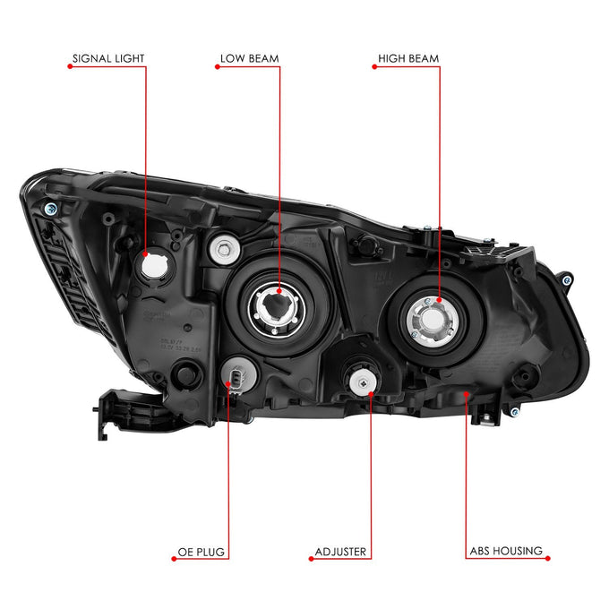 LED DRL Projector Headlights <br> 16-17 Honda Accord