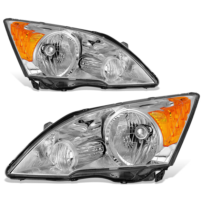 Factory Style Chrome Housing Headlights <br> 07-11 Honda CR-V