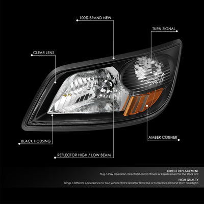 Factory Style Headlights <br> 06-19 Hino 145, 165 258 338 258ALP 268A