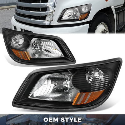 Factory Style Headlights <br> 06-19 Hino 145, 165 258 338 258ALP 268A