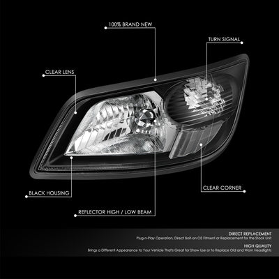 Factory Style Headlights <br> 06-19 Hino 145, 165 258 338 258ALP 268A