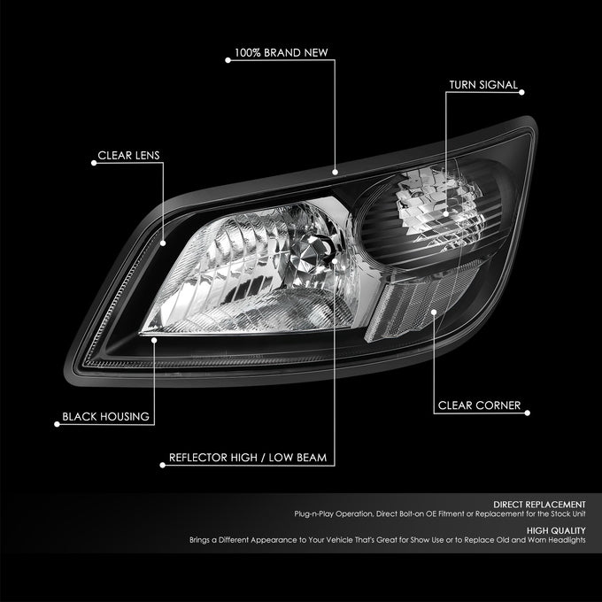 Factory Style Headlights <br> 06-19 Hino 145, 165 258 338 258ALP 268A