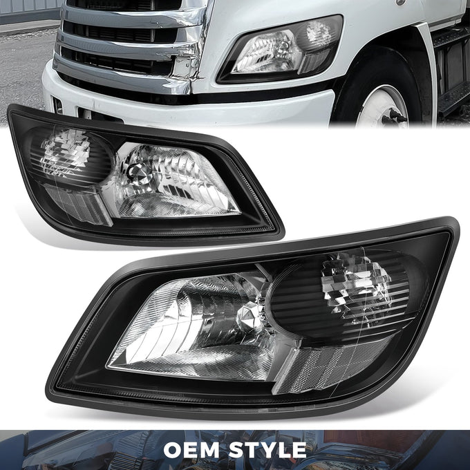 Factory Style Headlights <br> 06-19 Hino 145, 165 258 338 258ALP 268A