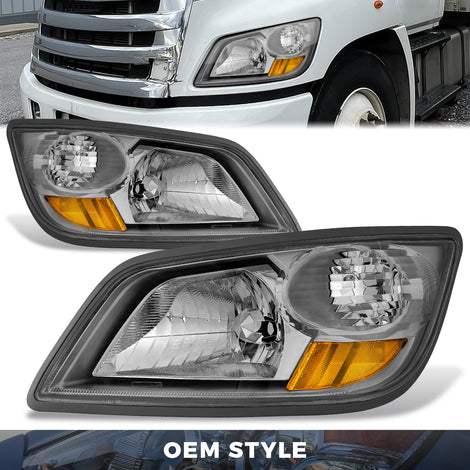 Factory Style Headlights <br> 06-19 Hino 145, 165 258 338 258ALP 268A