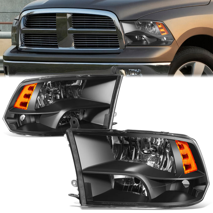 Factory Style Headlights <br>09-10 Dodge Ram, 11-12 Ram 1500, 2500, 3500