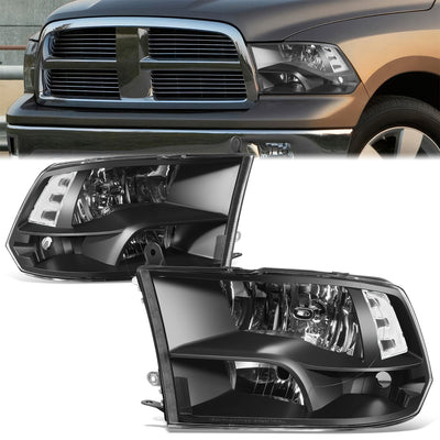 Factory Style Headlights <br>09-10 Dodge Ram, 11-12 Ram 1500, 2500, 3500
