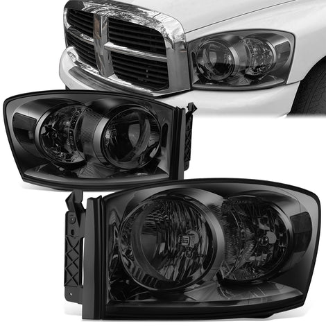 Factory Style Headlights (Left & Right) <BR>06-08 Dodge Ram 1500, 2500, 3500