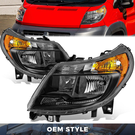 Factory Style Headlights <br> 14-22 Ram Promaster 1500 2500 3500