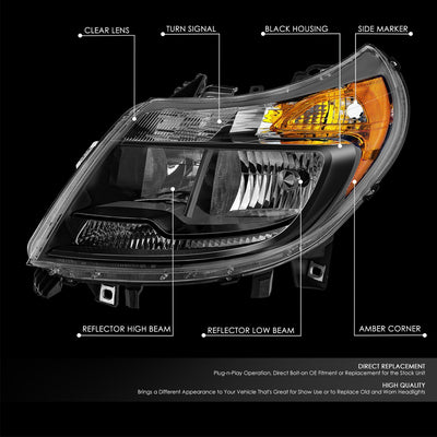 Factory Style Headlights <br> 14-22 Ram Promaster 1500 2500 3500