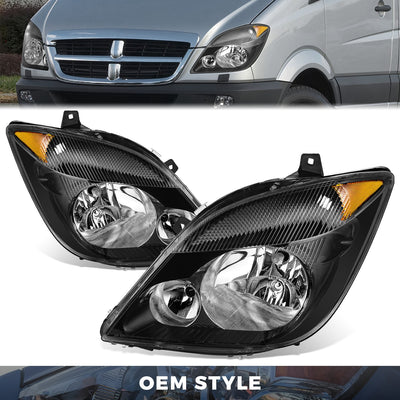 Factory Style Headlights (Left&Right) <br> 07-09 Dodge/Freightliner Sprinter 2500 3500