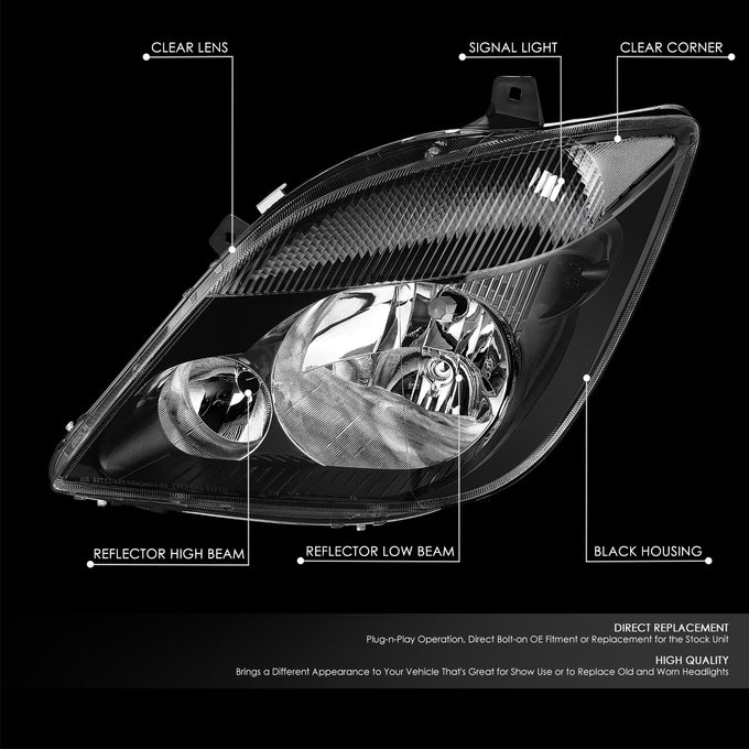 Factory Style Headlights (Left&Right) <br> 07-09 Dodge/Freightliner Sprinter 2500 3500