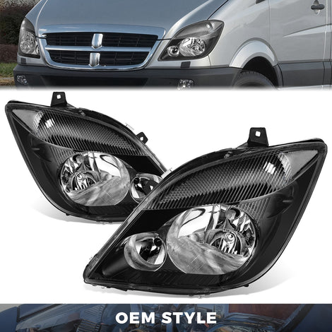 Factory Style Headlights (Left&Right) <br> 07-09 Dodge/Freightliner Sprinter 2500 3500