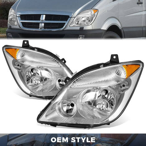 Factory Style Headlights (Left&Right) <br> 07-09 Dodge/Freightliner Sprinter 2500 3500