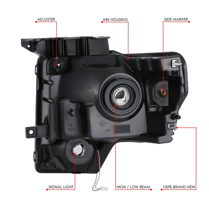 RGB LED DRL Headlights <br> 09-14 Ford F-150