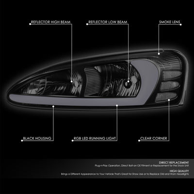 RGB LED Headlights w/ Wireless Remote <BR>04-08 Pontiac Grand Prix