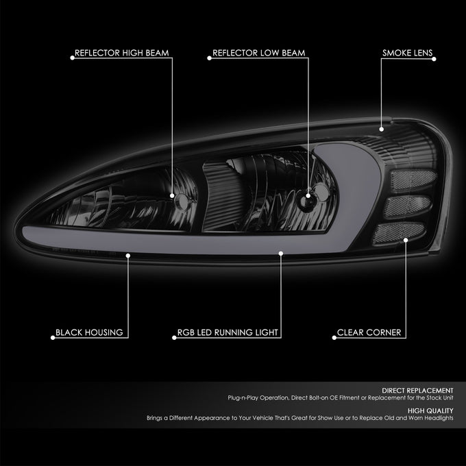 RGB LED Headlights w/ Wireless Remote <BR>04-08 Pontiac Grand Prix