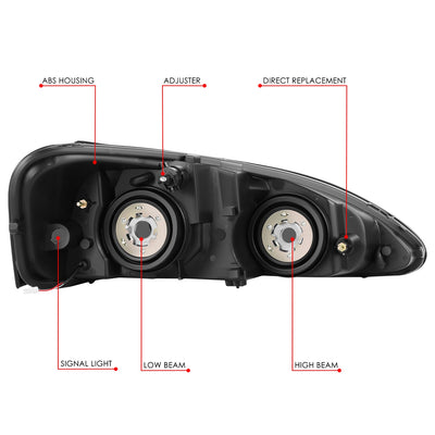 RGB LED Headlights w/ Wireless Remote <BR>04-08 Pontiac Grand Prix