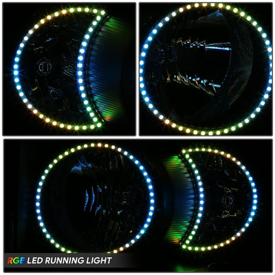 RGB LED DRL Headlights<br>06-08 Dodge Ram 1500 2500 3500