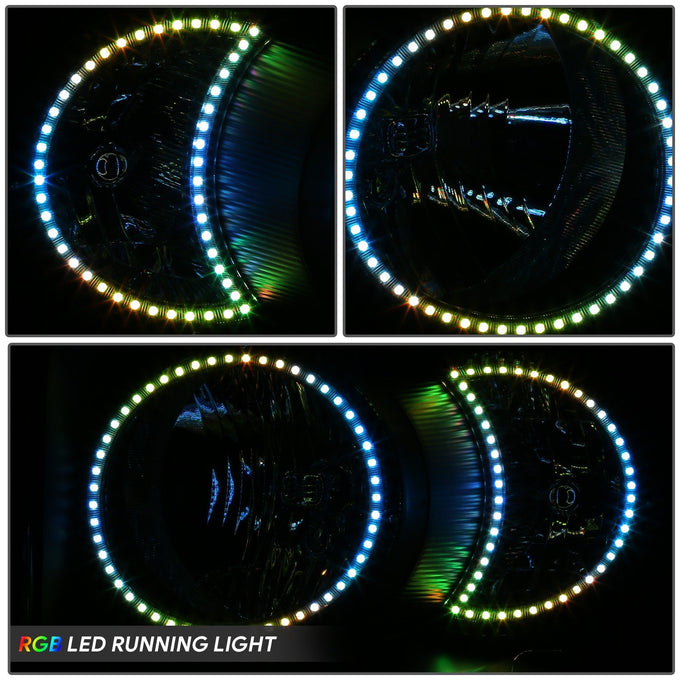 RGB LED DRL Headlights<br>06-08 Dodge Ram 1500 2500 3500