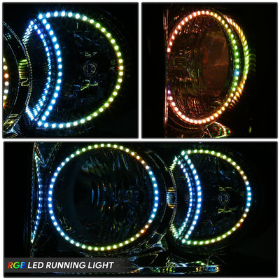 RGB LED DRL Headlights<br>06-08 Dodge Ram 1500 2500 3500