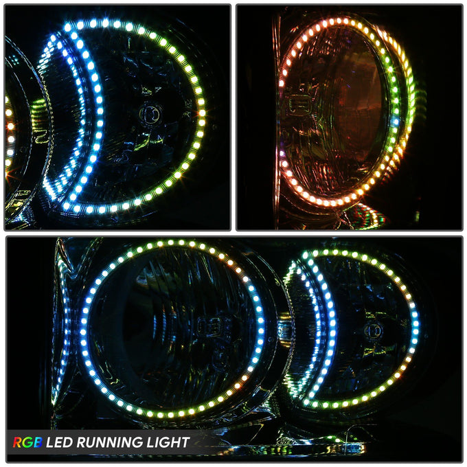 RGB LED DRL Headlights<br>06-08 Dodge Ram 1500 2500 3500