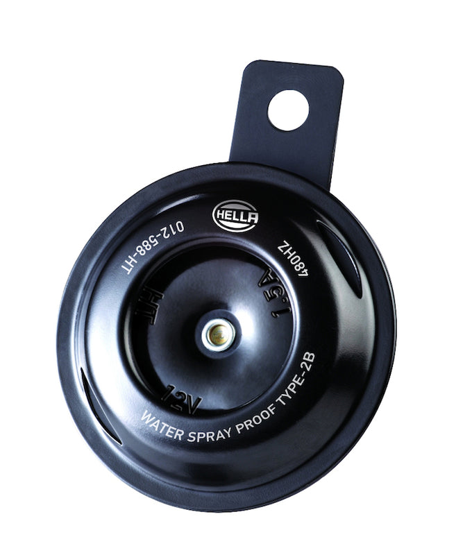 Horn Bl Blk Disc Ht Mcycle 12V Univ <br> Universal