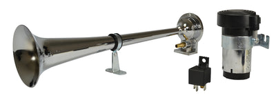 Horn Kit Bl Chrome Air 1Trumpet 12V <br> Universal