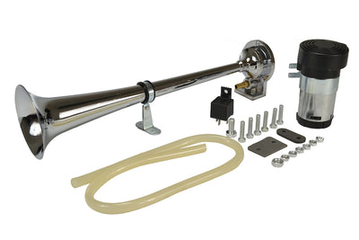 Horn Kit Bl Chrome Air 1Trumpet 12V <br> Universal