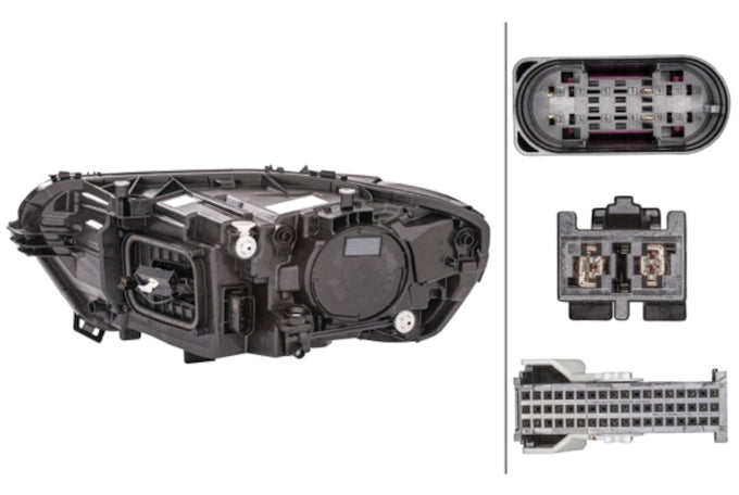 Headlamp Rh Led Static <br>20-21 Mercedes-Benz Cla
