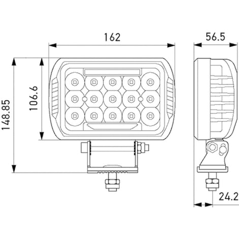 Value Fit 450 LED Lamp - 10-30 VDC 75W Driving Light Kit <br> Universal