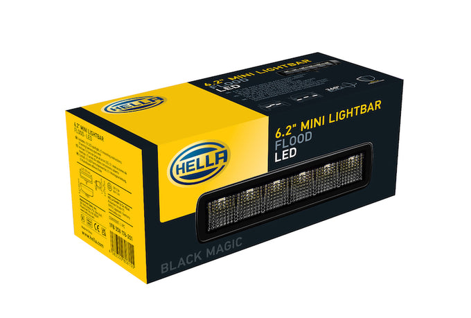 Black Magic 6 L.E.D. Mini Light Bar - Flood Beam <br> Universal