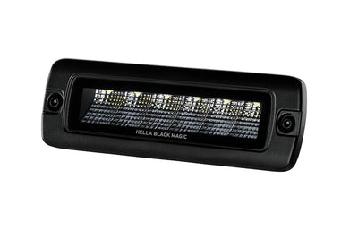 Black Magic 6 L.E.D. Flush Mount Mini Light Bar <br> Universal