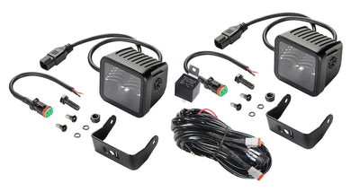 Black Magic 3.2in L.E.D. Cube Kit - Flood Beam <br> Universal