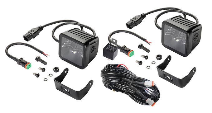 Black Magic 3.2in L.E.D. Cube Kit - Flood Beam <br> Universal