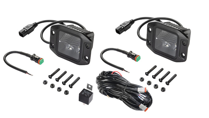 Black Magic 3.2in L.E.D. Cube Kit - Flood Beam <br> Universal