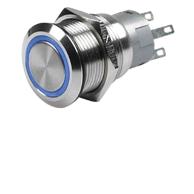 Switch Momentary Ring 12V Blue 8Hg <br> Universal