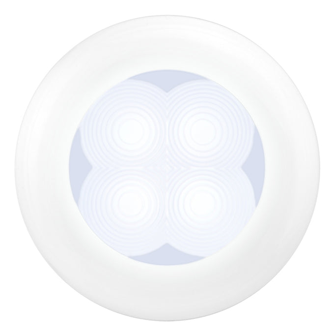 Slim Line White 12V DC Round Soft LED Courtesy Light <br> Universal