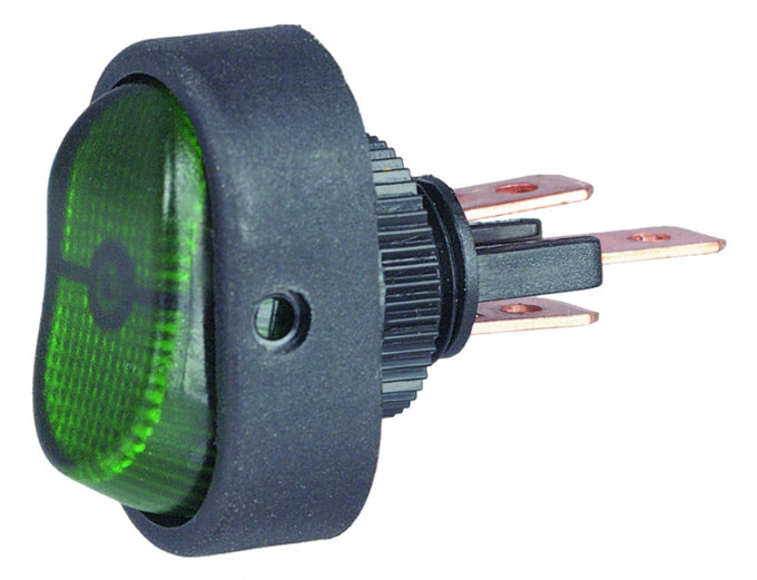 Switch Rocker Spst Grn <br> Universal