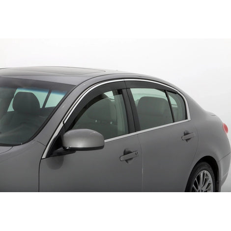 4Pcs Chrm Trim Low Profile Ventvisor <br>06-12 Lexus GS300, 350, 400, 460